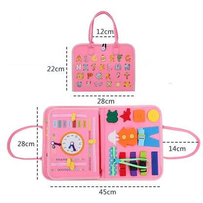 Montessori Kids Travel Toy Felt Activity Quiet Books Busy Board Activity Educational Sensory Learning Book
